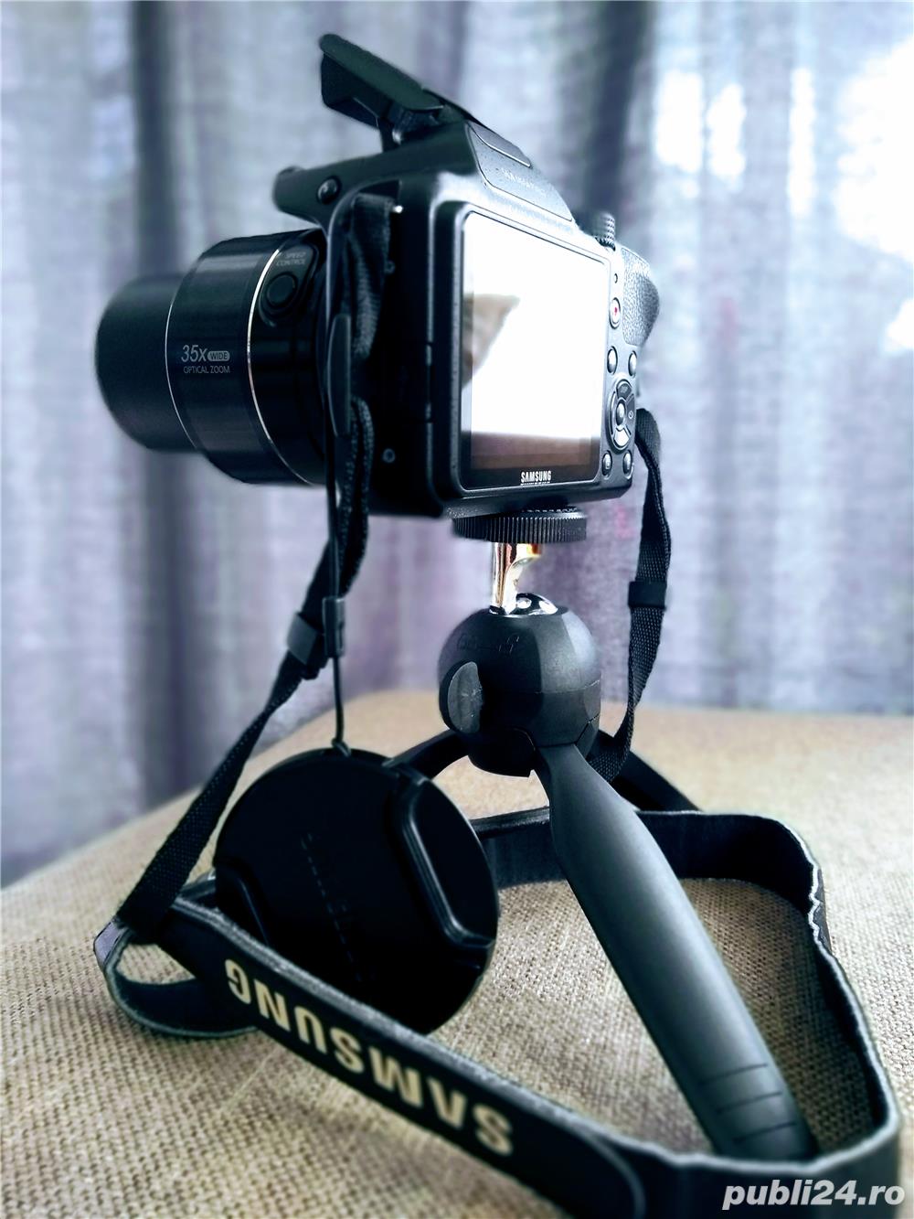 Cameră foto digitală Samsung, 16 MP, WI-FI, NFC, ZOOM OPTIC 35x, TREPIED SI HUSĂ