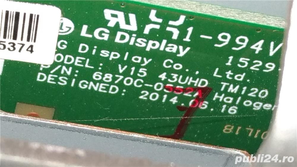 module philips 43puh4900 v15 43uhd tm120 6870c-0552a tpt430u3