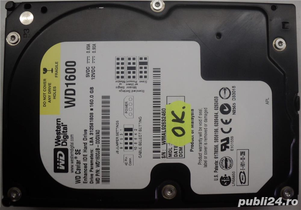 Hard Disk IDE 3,5" HDD-160 Gb Western WD1600JB-00GVA0