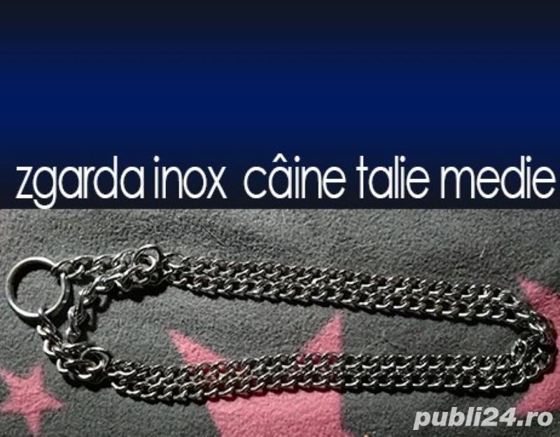 Zgarda inox, pentru talie medie Zgarda inox, pentru talie medie