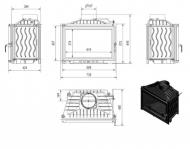 focar de semineu W 140, din fonta