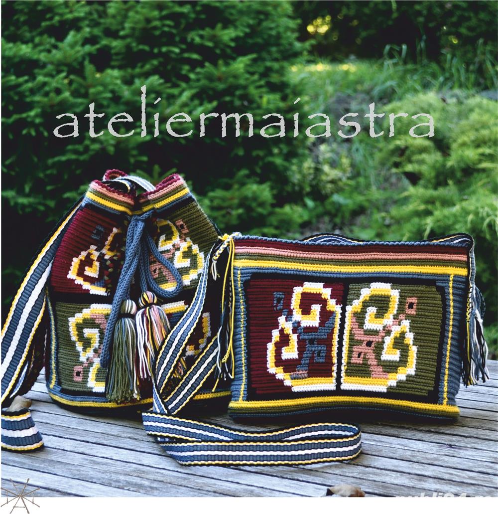 set genti handmade crosetate ornamentate cu motivul popular din Dobrogea floarea pologului set genti handmade crosetate ornamentate cu motivul popular din Dobrogea floarea pologului