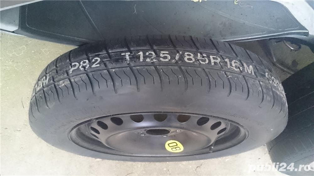 Vând 4 jante aluminiu 205/55 R 16, echipamente cu cauciucuri Hankook, folosite, uzura micaauciucuri 