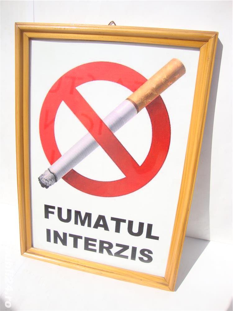 Tablou A4 "fumatul interzis" 