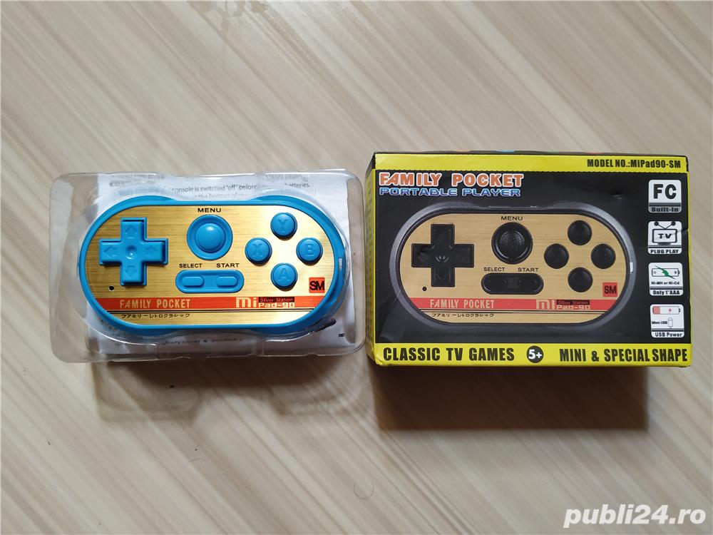 Mini consola cu 20 de jocuri clasice: Mario, Tetris, Dr. Mario, Turtles Fighter, etc. (produs nou)