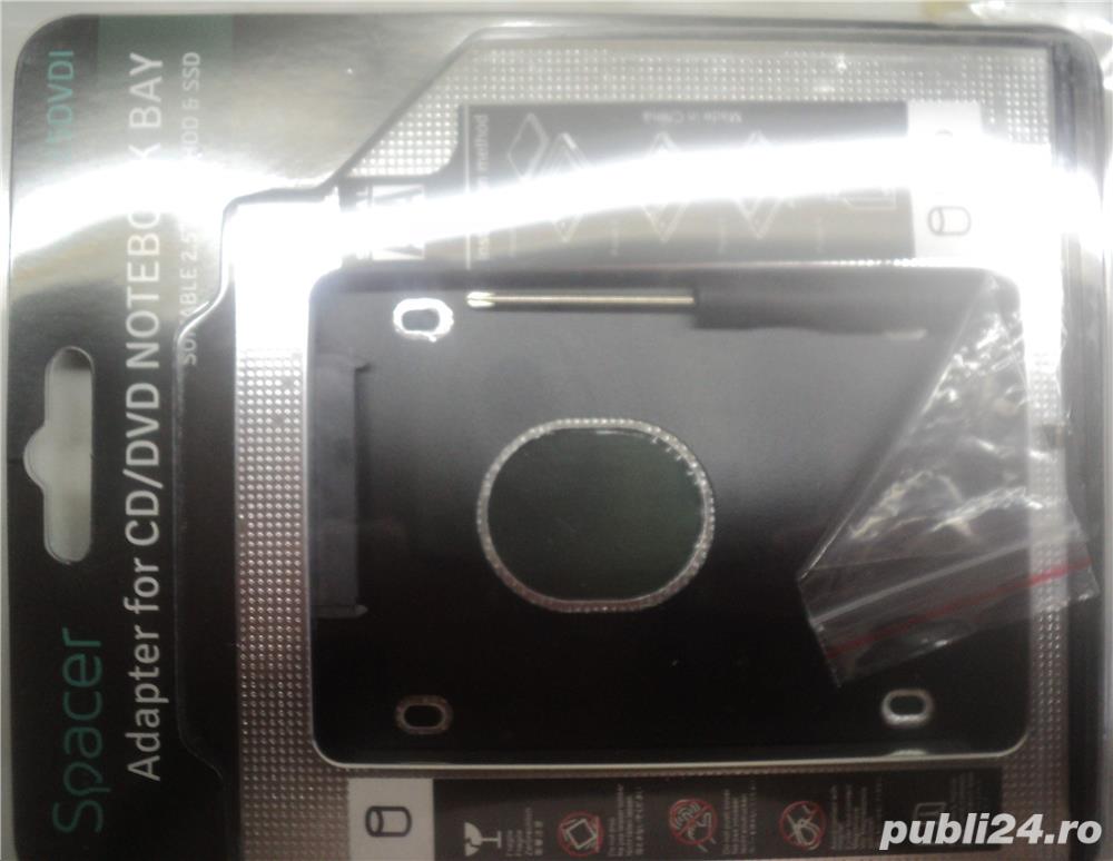 Adaptor HDD Caddy HDD/SSD Pentru Unitati Optice De Grosime 9.5 mm (SLIM)