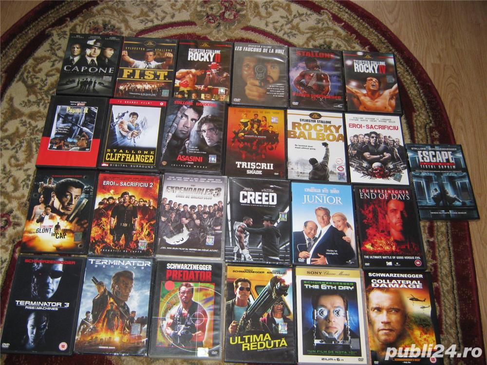 Sylvester stallone,arnold,michael caine,demi moore,kirk si michael douglas,john wayne,dvds filme lux