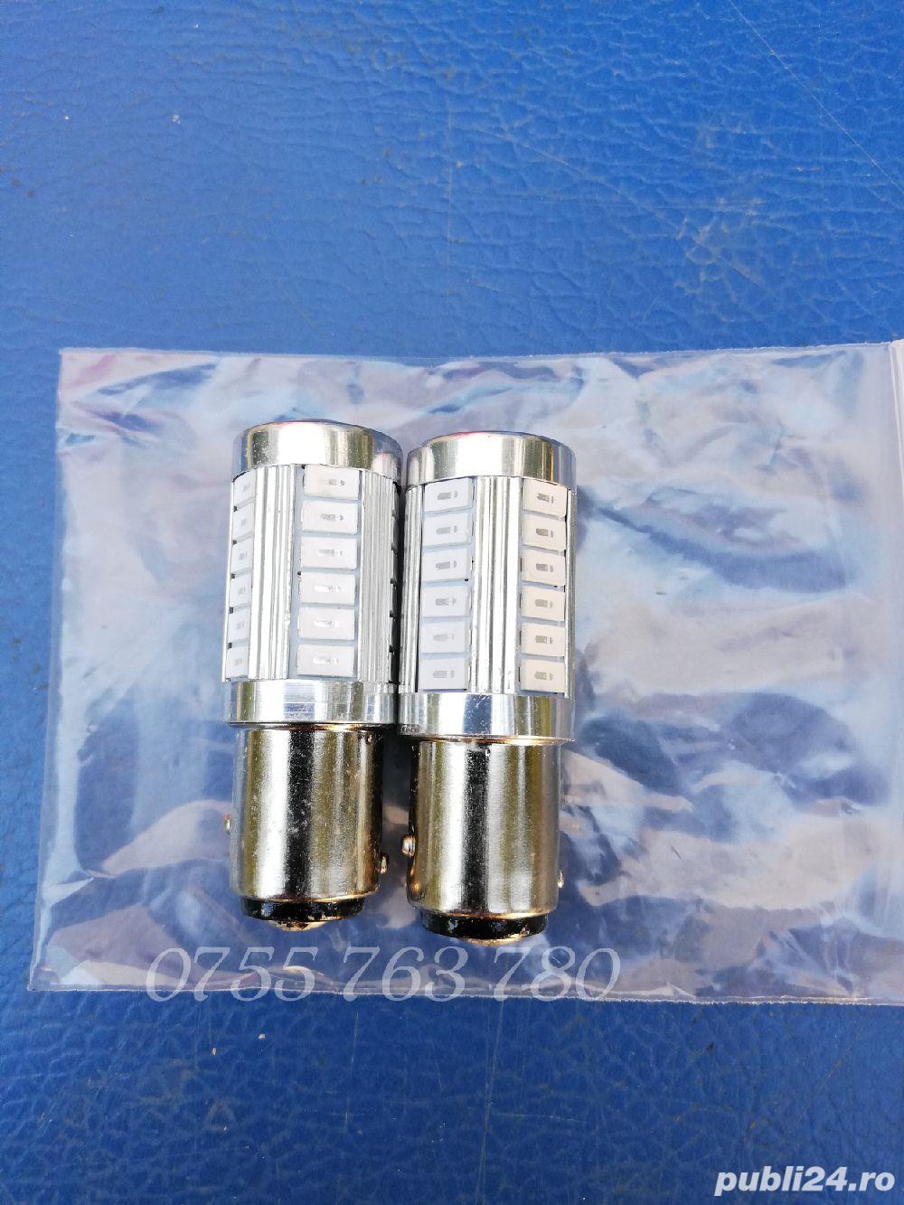 SET 2 bucăți P21/5W LED BAY15D 1157 roșii