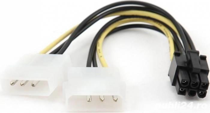 Cablu Alimentare pt. VGA card PCI-E, 5.25" Molex to 5.25" Molex + 6pin PCIe conector, ''CC-PSU-6