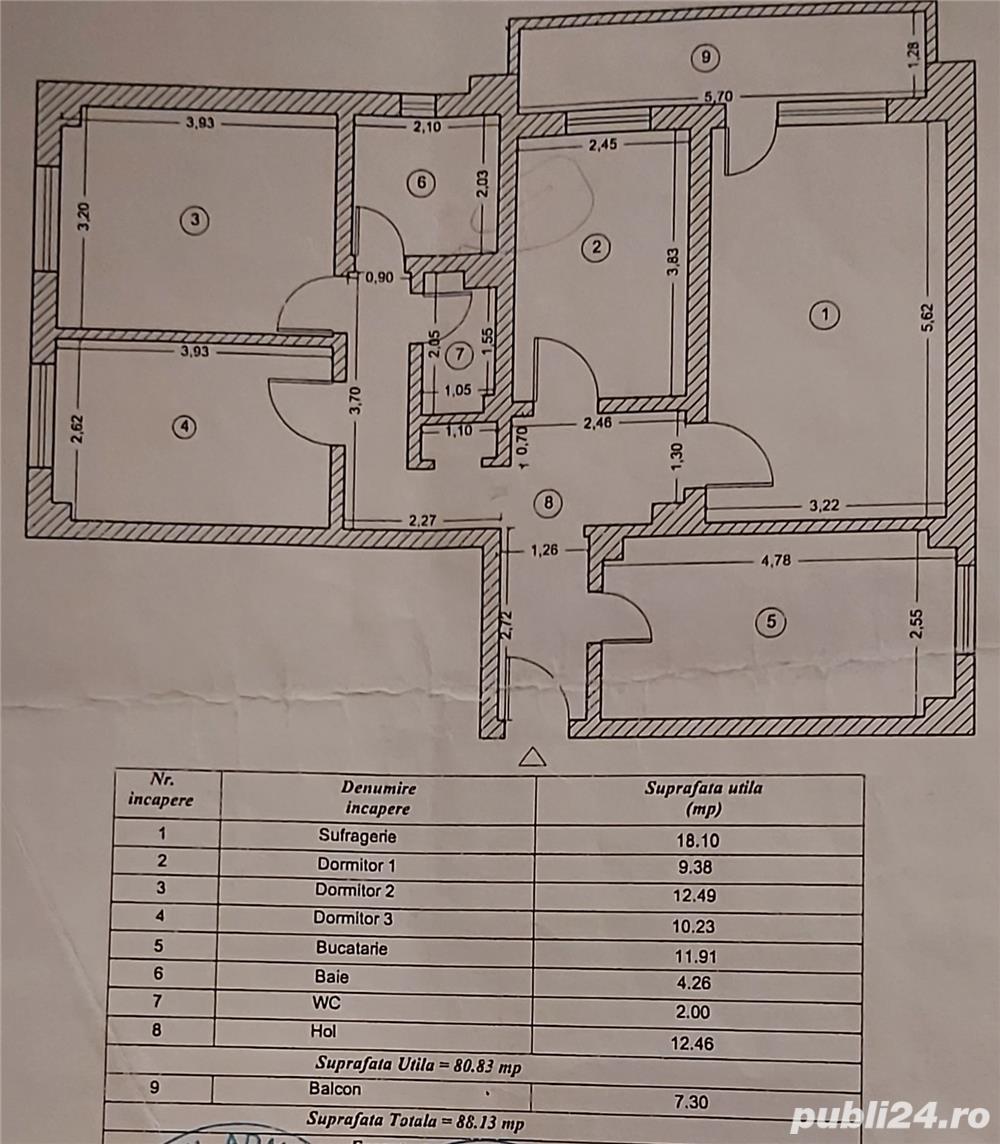 Apartament 4 camere zona Gării 