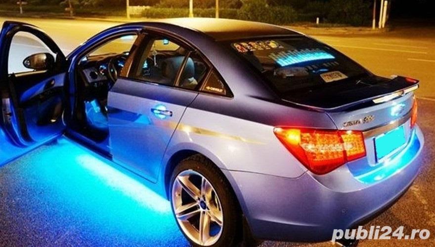 Set 8x lumini LED tuning auto masina DRL COB SuperBright WaterResistant 6 culori +CADOU! 