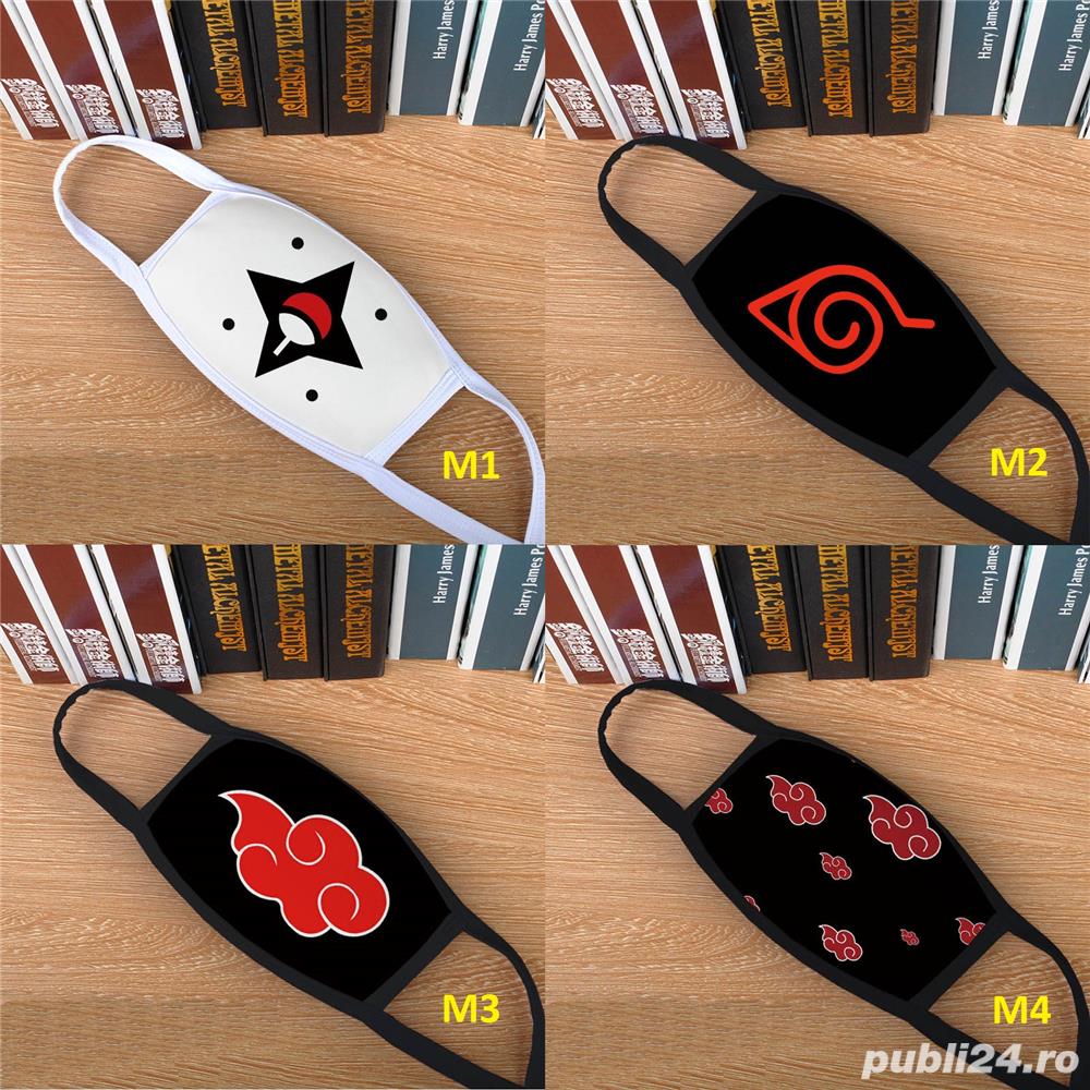  Set 2x masca fata Naruto Shippuden Kakashi Itachi Sasuke Uchiha Nara Akatsuki anime +CADOU! 