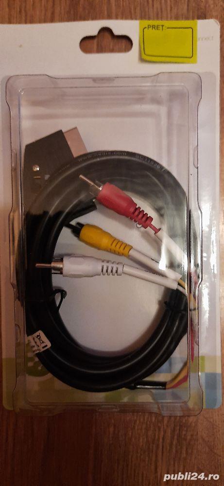 Cablu scart 21 p - 3 RCA tata SCART 32, 2 m,Nou!  