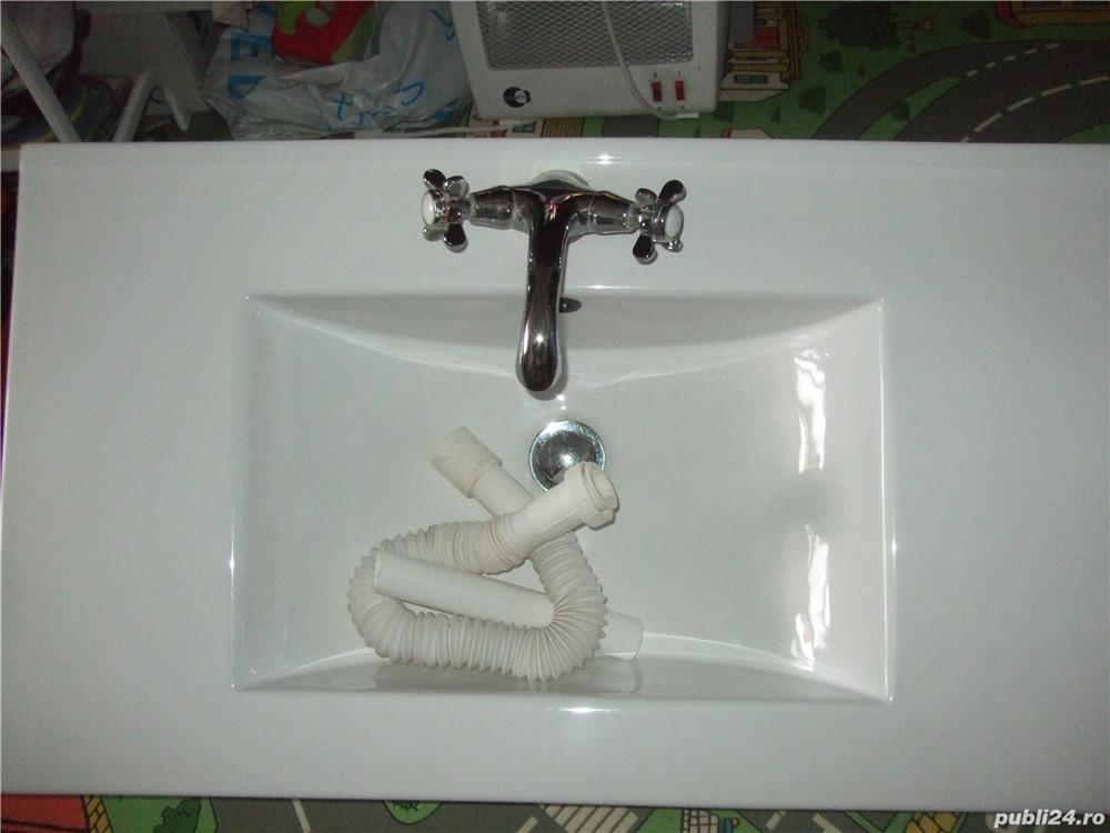 Chiuveta mare cu baterie si sifon 