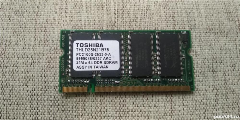 Memorie ram DDR1 256Mb Toshiba THLD25N21B75  Toshiba THLD25N21B75 PC2100S-2533-0-A 256mb 266mhz DDR 