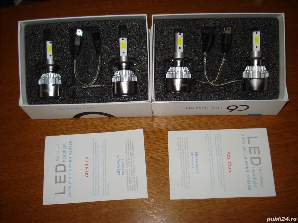 Set bec led masina h7 3800lm 36w 12v lumina puternica