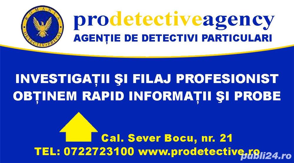 PRO DETECTIVE AGENCY -Agentie profesionista de detectivi particulari in Timisoara