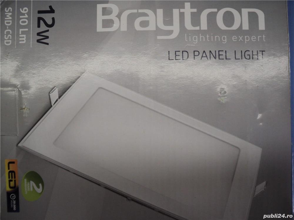 Panou (Aplica) LED Patrata  Incastrabila 12W Lumina Alba 4200K, 17 cm