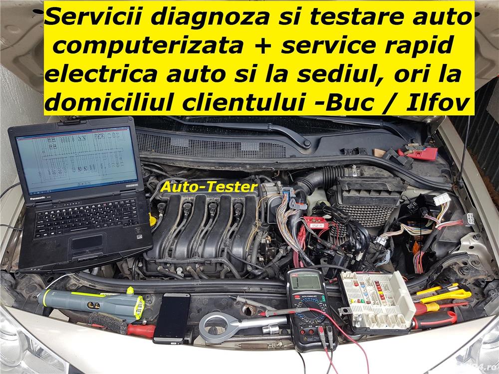 Diagnoza auto cu tester dedicat constatare si service rapid electrica auto imobilizat la domiciliu 