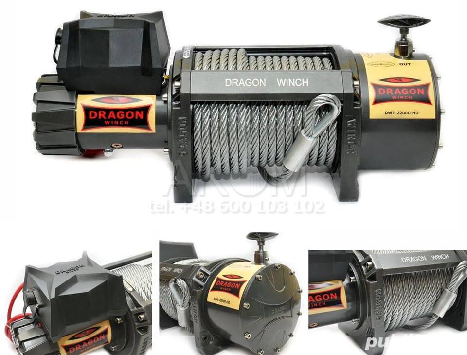 Troliu electric puternic DRAGON WINCH DWT 22000lbs(trage 9979 kg) 24V