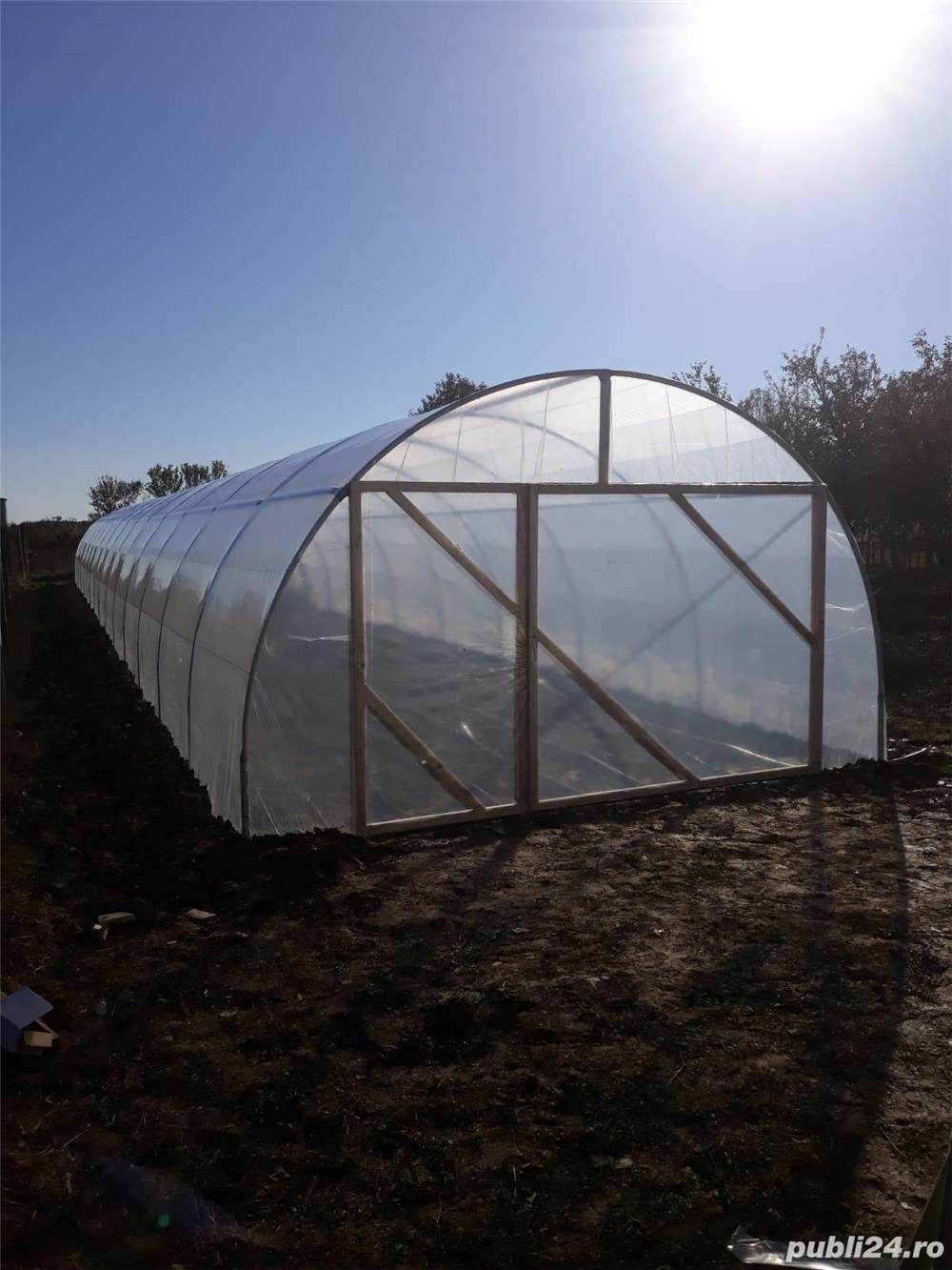 Solar metalic pentru legume si flori 24 m lungime /4 m deschidere/ 2,5 m inaltime