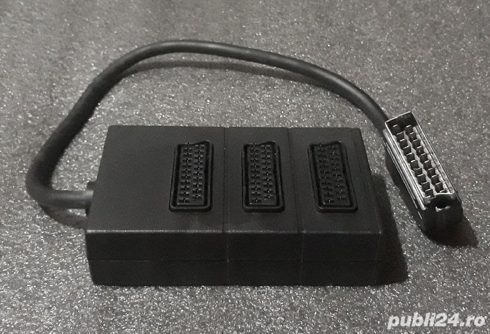 Adaptor scart tata la 3 scart mama