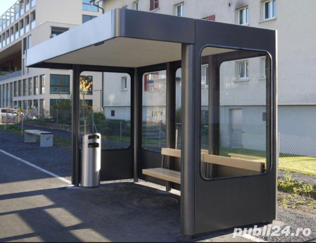 Statie de autobuz cu panou info iluminat cu led model ST10