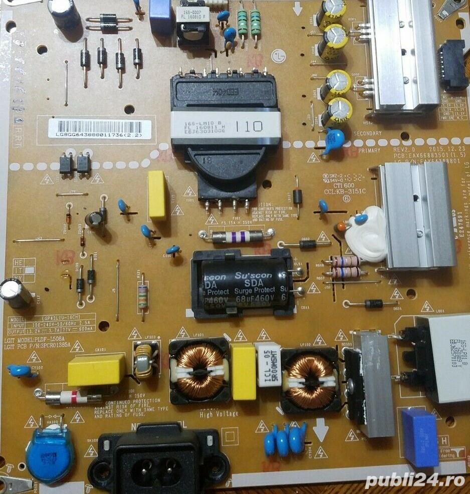 TV LG model LG 43UH610V Sursa alimentare EAX66883501(1.5) EAY64388801
