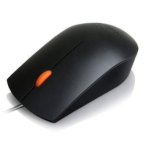 Mouse optic Lenovo 300 USB cu fir, negru