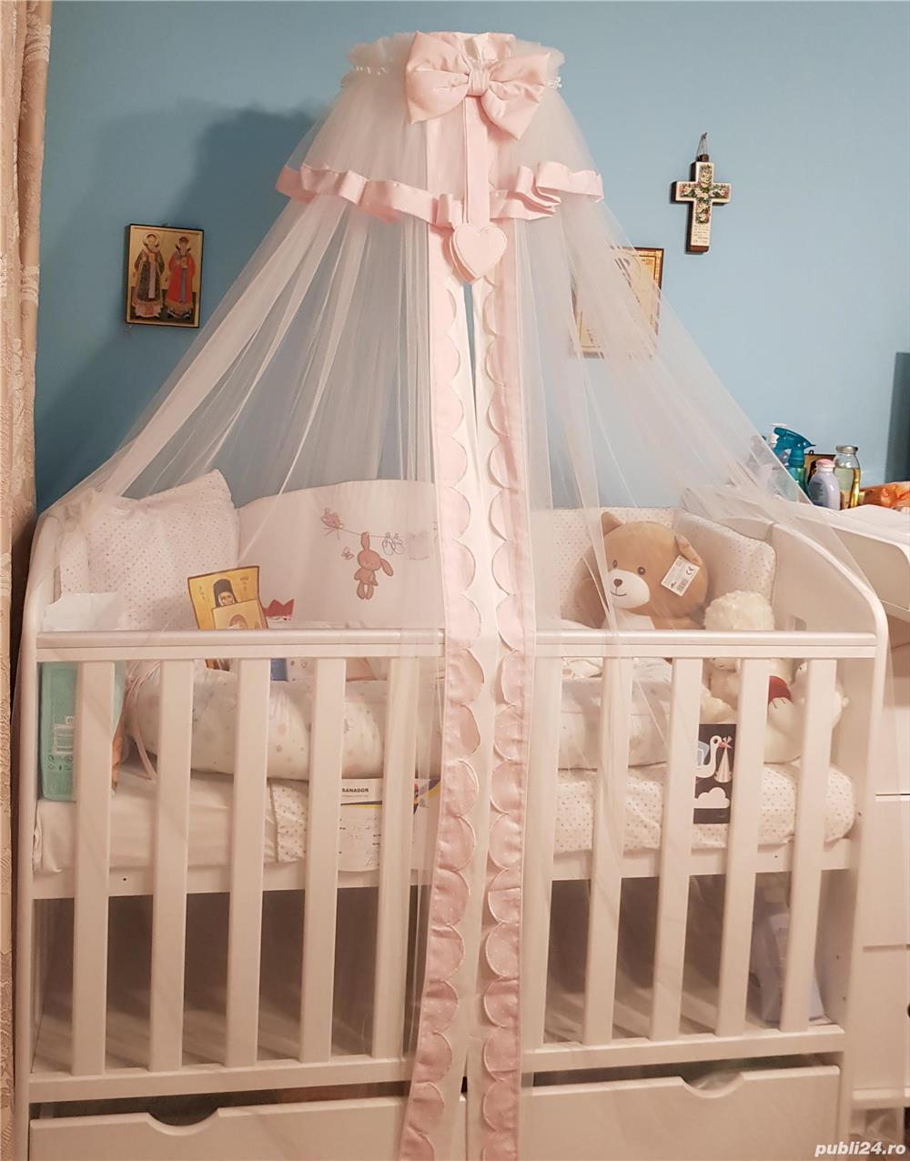 Vand baldachin tul roz Italia