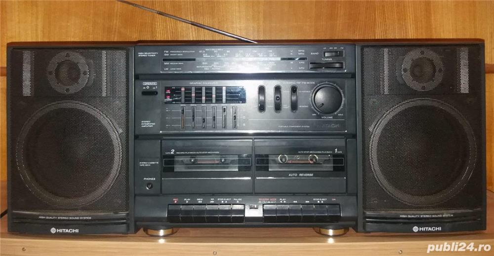 Boombox Hitachi-MS-W560E- Yokohama Works - Made in Singapore - 1989