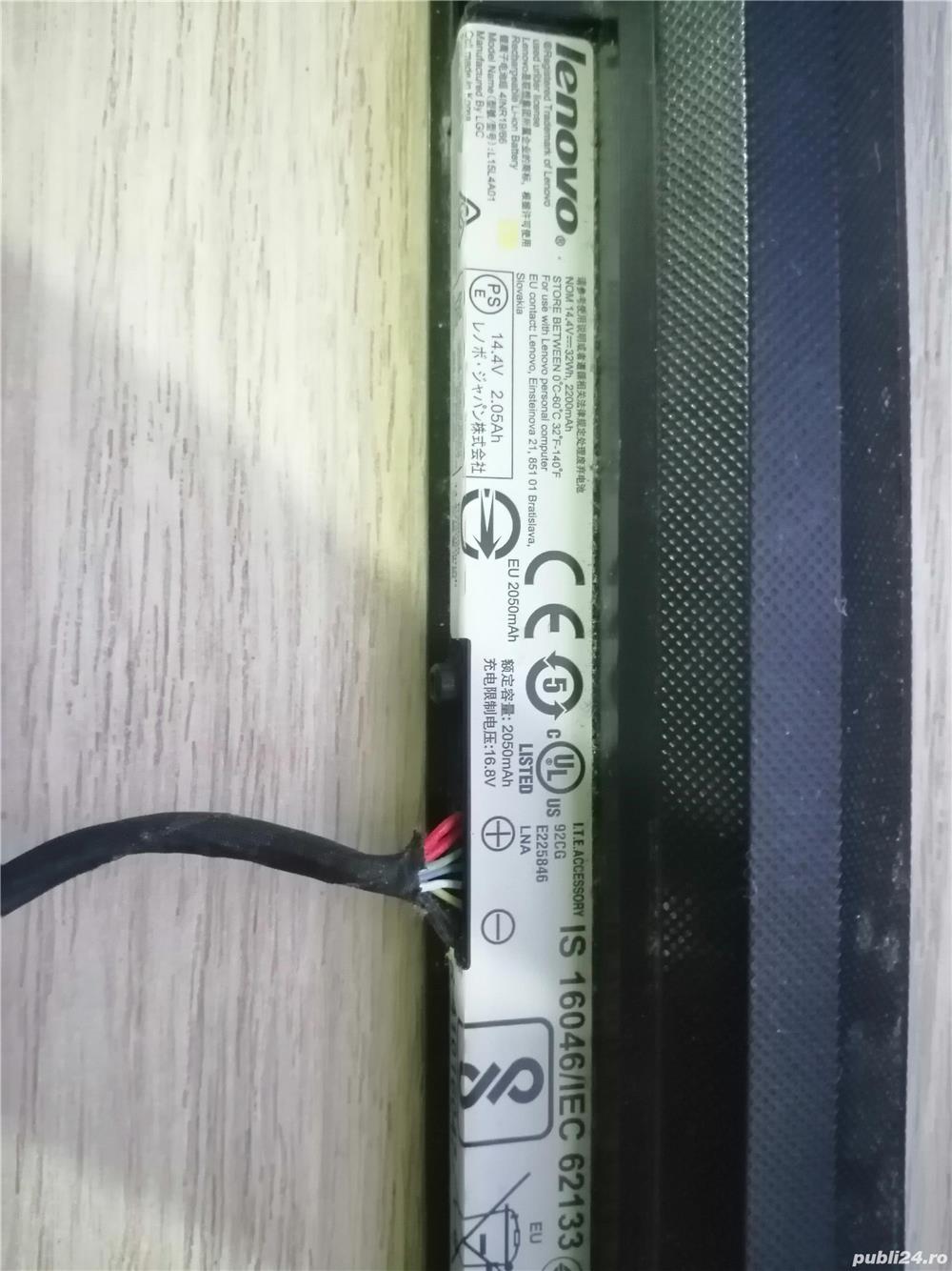 Vand Acumulator Baterie Lenovo L15L4A01, 4INR19/66 Pret 45 Lei, Lenovo IdeaPad 100-15IBD