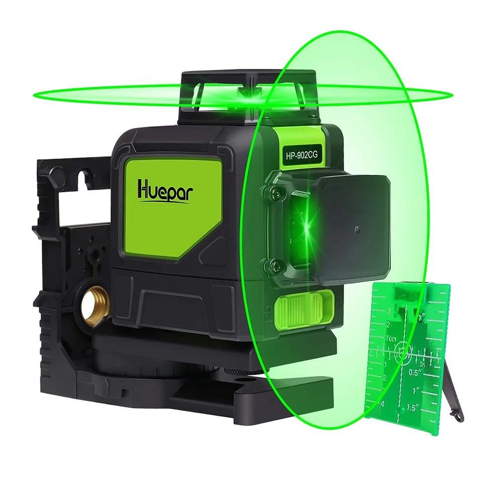 Nivela laser Huepar 902CG cu 8 linii încruci ate la nivel de 360 