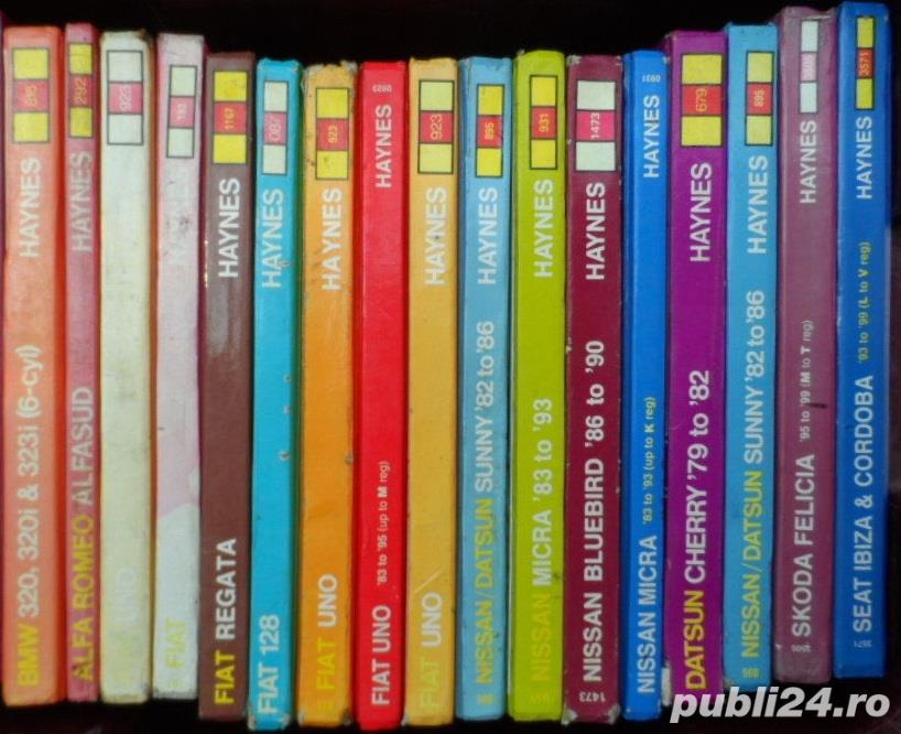 Manuale reparatii auto Haynes: Renault Citroen Peugeot Fiat Ford Opel Rover Volvo VW BMW din sec. XX