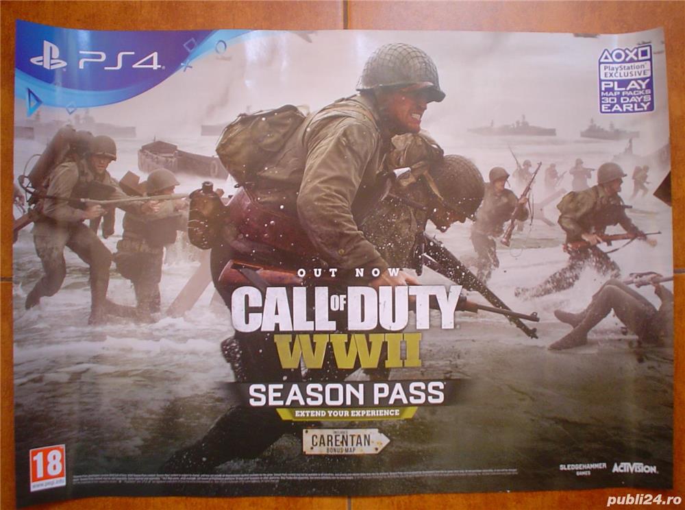 Poster/afis joc Call of Duty WWII PS4 Poster/afis joc Call of Duty WWII PS4