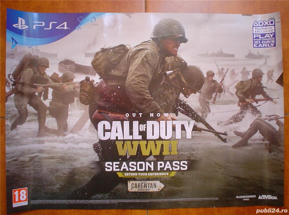 Poster/afis joc  Call of Duty WWII    PS4