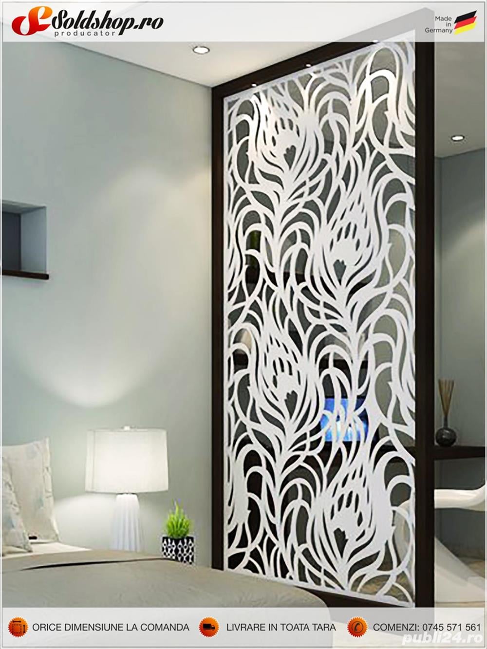 Perete decorativ alb lucios denumire PE-L125 NAIROBI 