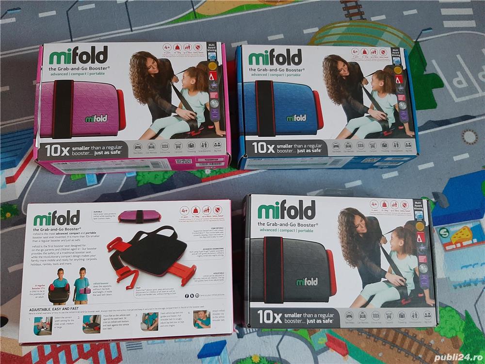 Booster auto NOU, sigilat, Mifold, copii 4-12 ani Booster auto NOU, sigilat, Mifold, copii 4-12 ani