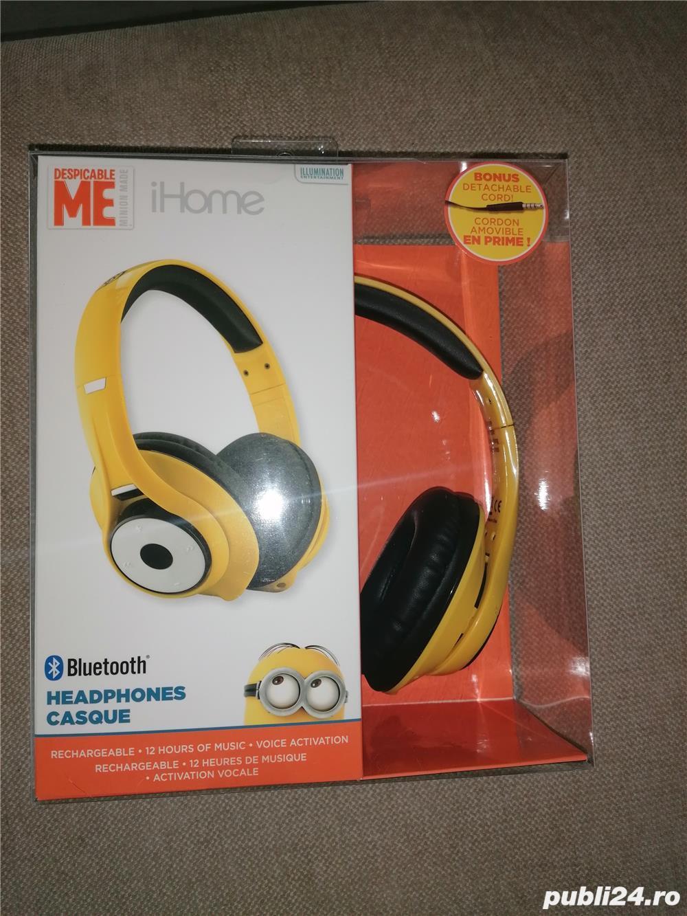 Căști noi fără fir Bluetooth Despicable Me Minions cu activare vocală micro
