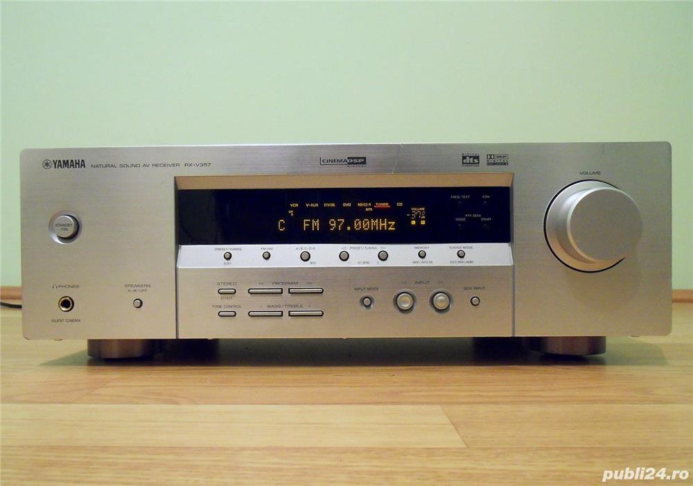 Receiver Yamaha-RX-V357 - Dolby Prologic surround - equalizere presetate - 5.1 coaxial, optical