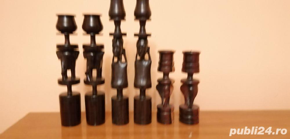 Suporti lumânări din abanos