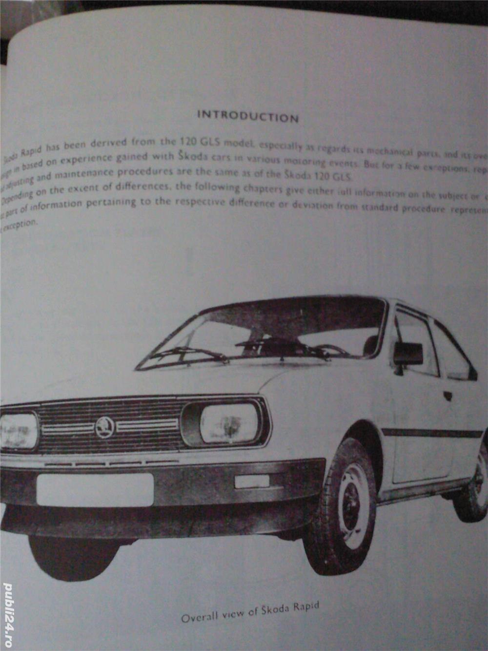 Manual reparatii auto clasic, original: Skoda 105&120 plus Favorit, in engleza