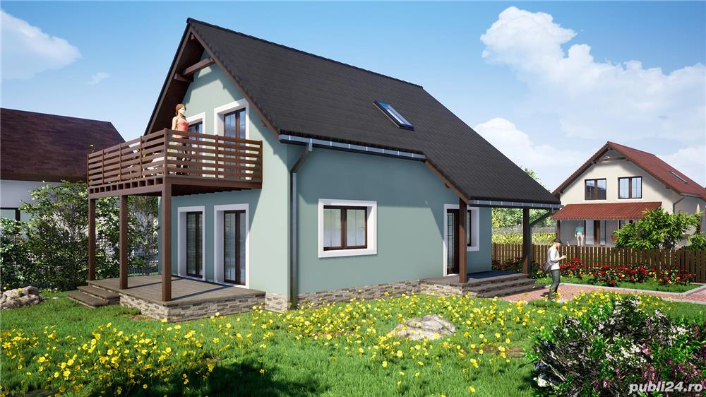 Vand proiect pentru o casa unifamiliala Parter + Mansarda, pret 1.299 Euro !