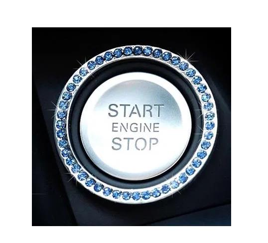 Buton ornament inel strasuri trim decor auto pornire START STOP oprire 