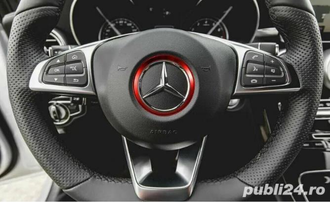 Inel ornament decor buton logo emblema volan Mercedes-Benz CLA, GLC, A