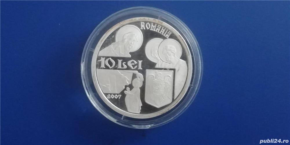 Moneda Argint - 10 lei - 2007 - Manastirea Snagov 
