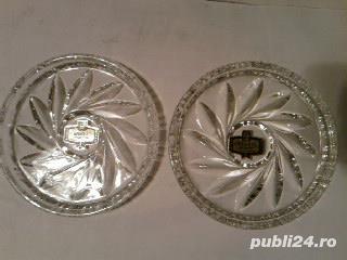 Pereche farfurioare cristal pt. servit dulceata la musafiri