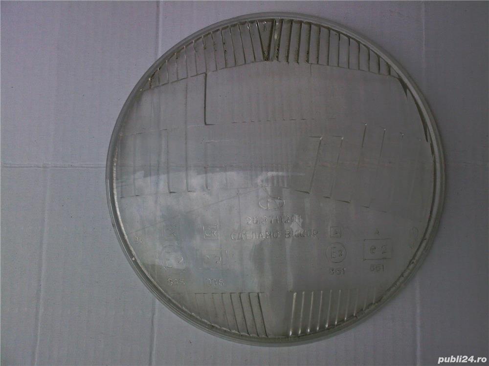 Geam far auto 143 mm nou Lada 1500, Dacia 1310, tractor, motocicleta, auto clasice, proiector