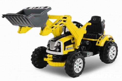Excavator electric pentru copii BULLDOZER V12 Galben Nou