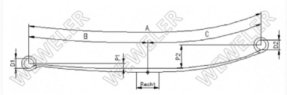 Arc cu 1 foaie super heavy duty mercedes sprinter w910 2018-prezent